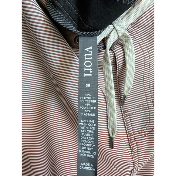 Vuori Cruise Boardshorts Mens Size 38 Clove Wave Stripe Swim Trunks Beach - Picture 2 of 3